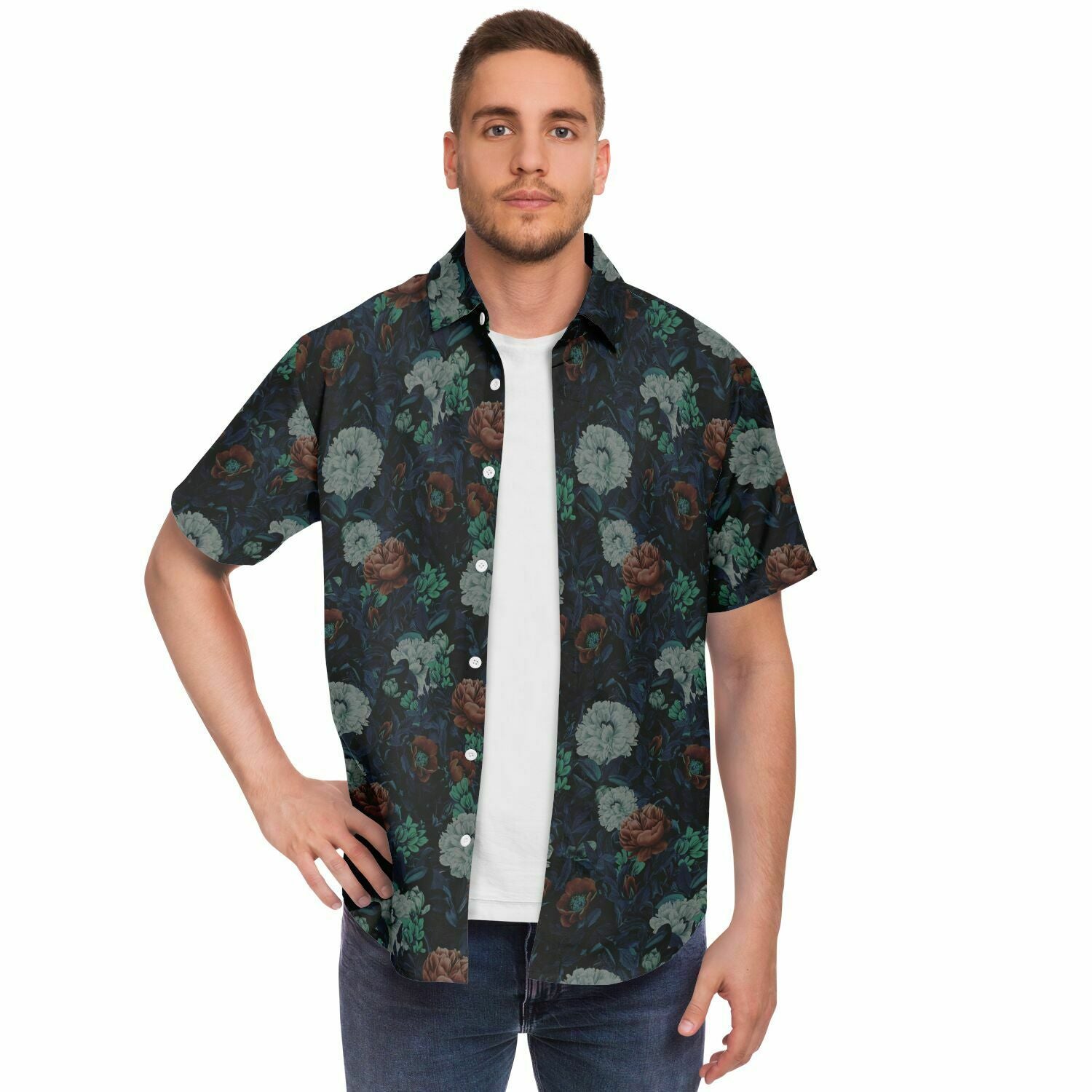 chemise décontractée homme fleurs