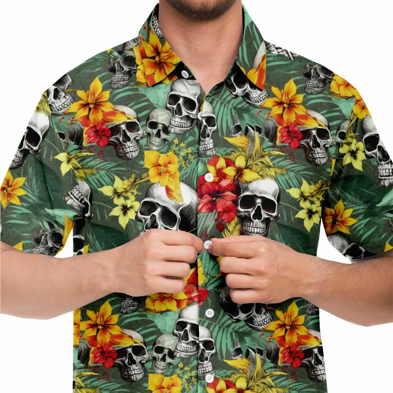 chemise décontractée homme têtes de morts