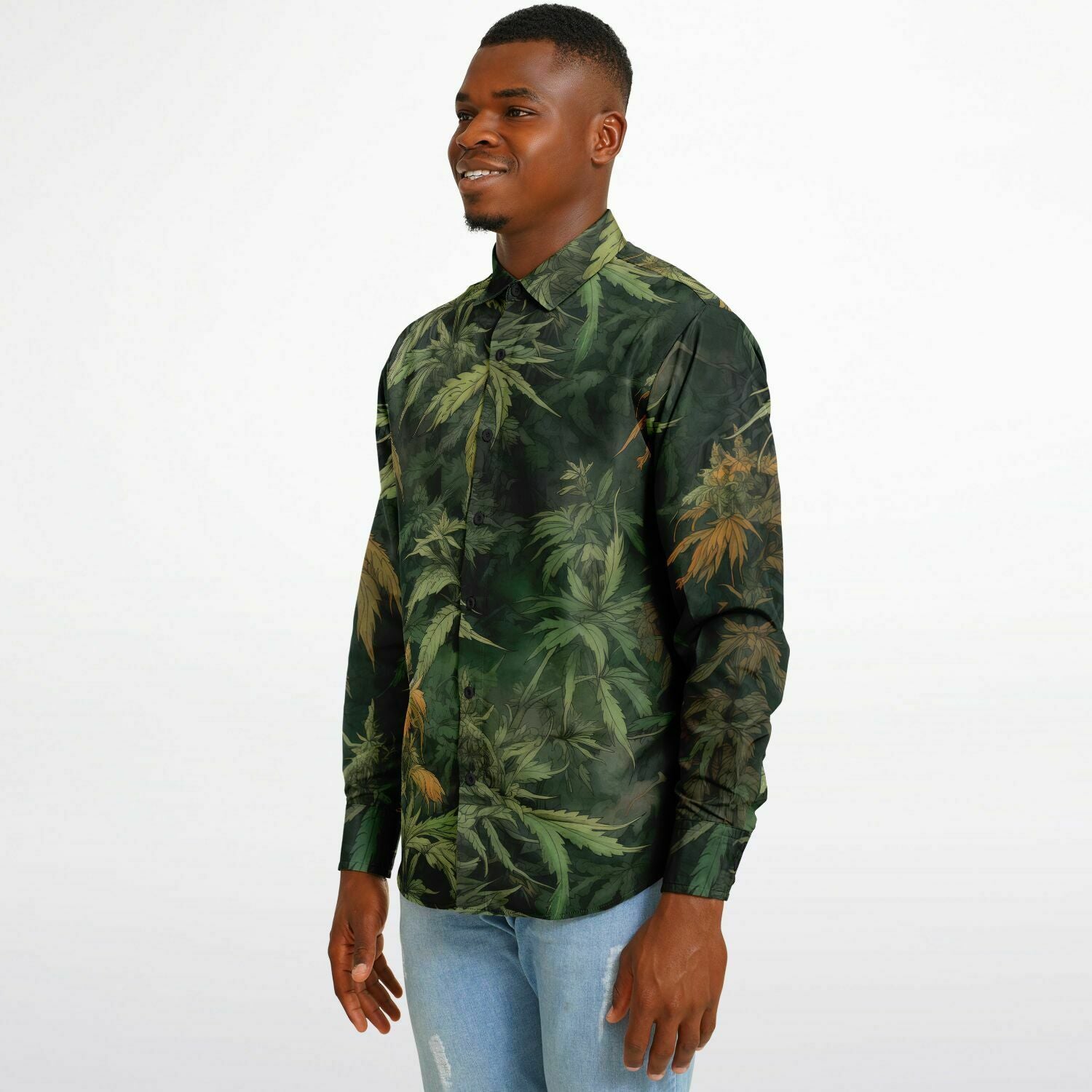 chemise imprimée homme cannabis