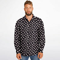 style décontracté chemise homme noire à fleurs