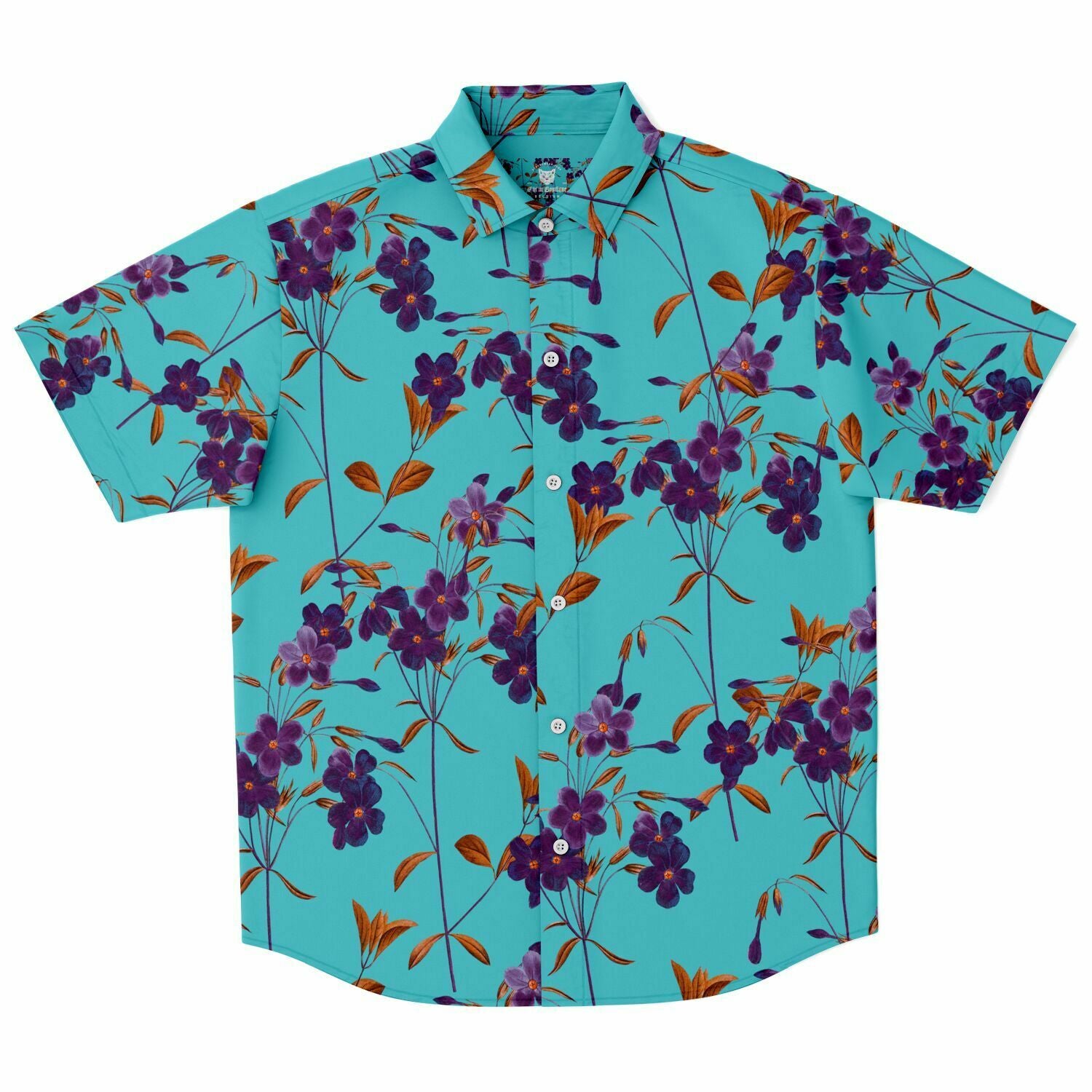 Chemise homme manches courtes à fleurs