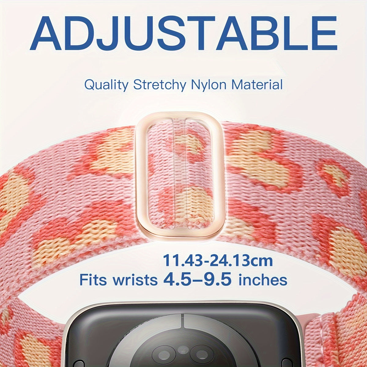 Bracelet Apple Watch boucle solo en nylon imprimé, vue détaillée 3