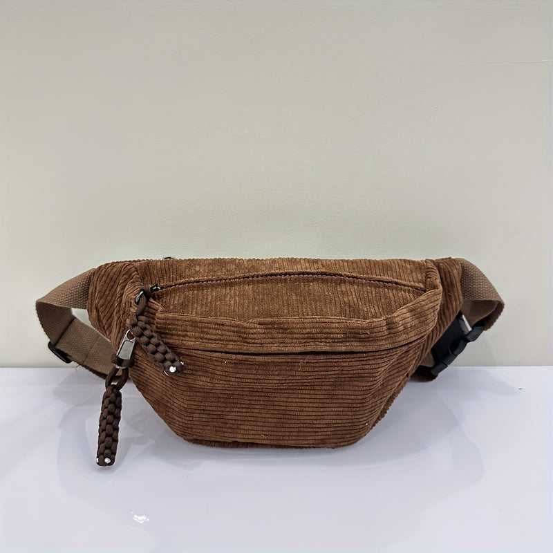 Sac banane velours brun