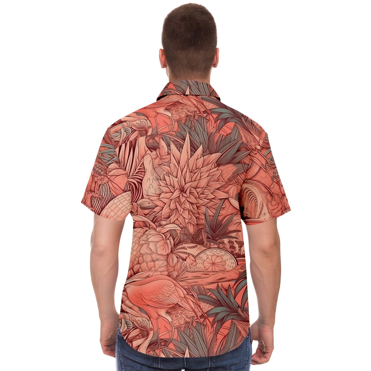 Chemise homme floral fleurs manches courtes - Floral