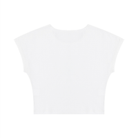 Packshot dos du crop top t-shirt original femme blanc