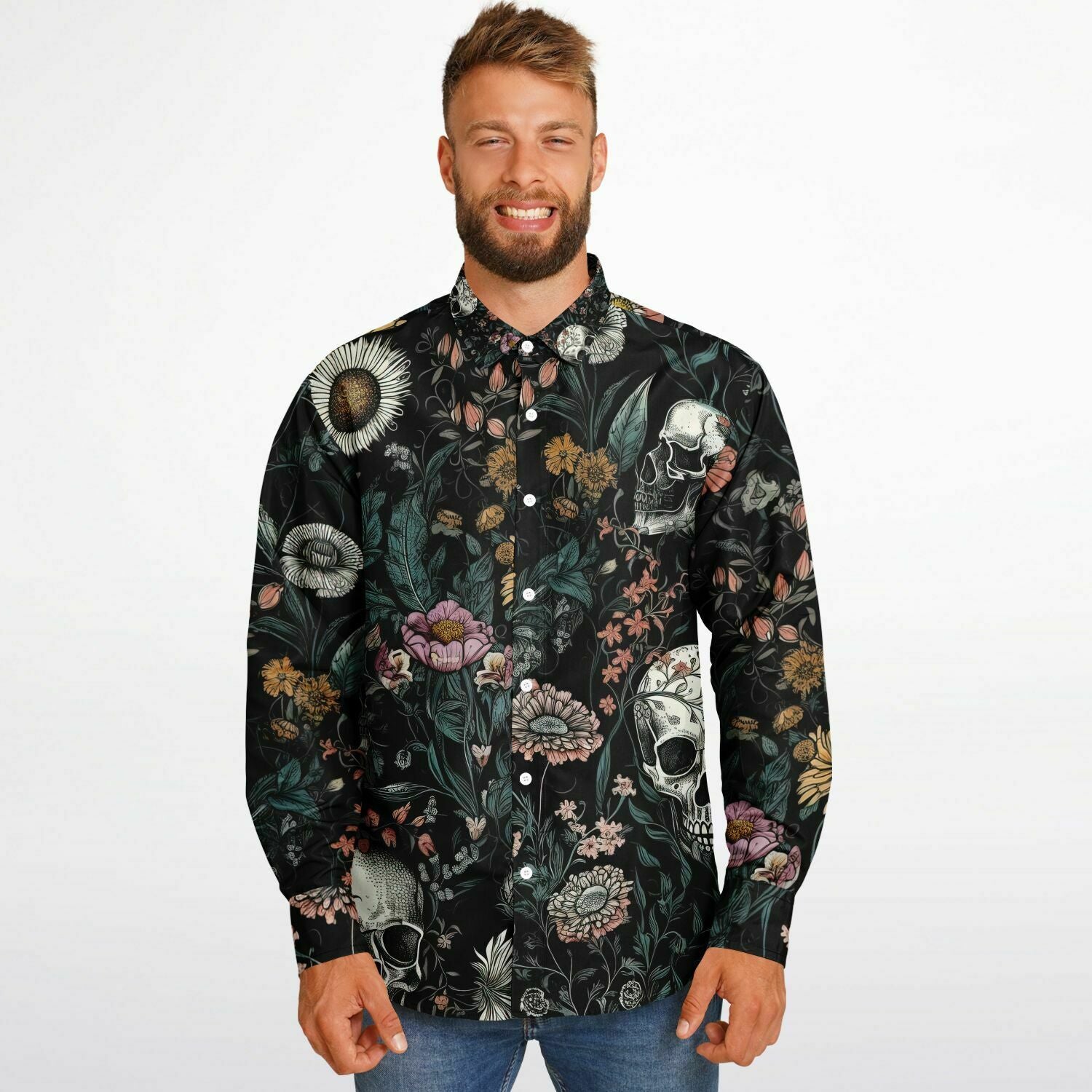 mode homme chemise têtes de morts