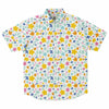 Chemise homme manches courtes à fleurs