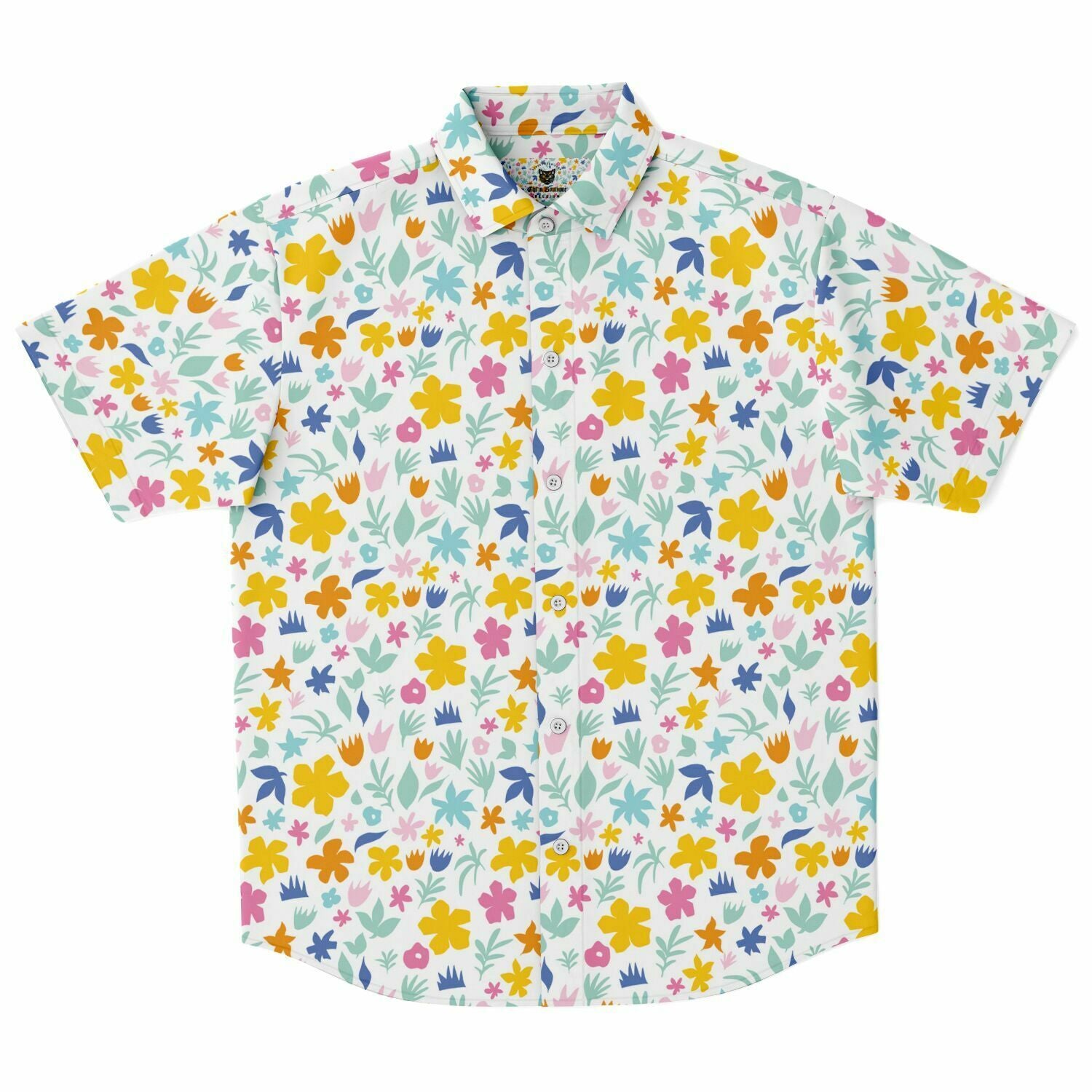 Chemise homme manches courtes à fleurs