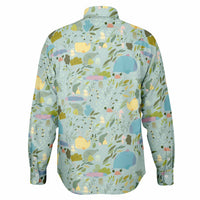 chemise casual homme avec fleurs vert clair