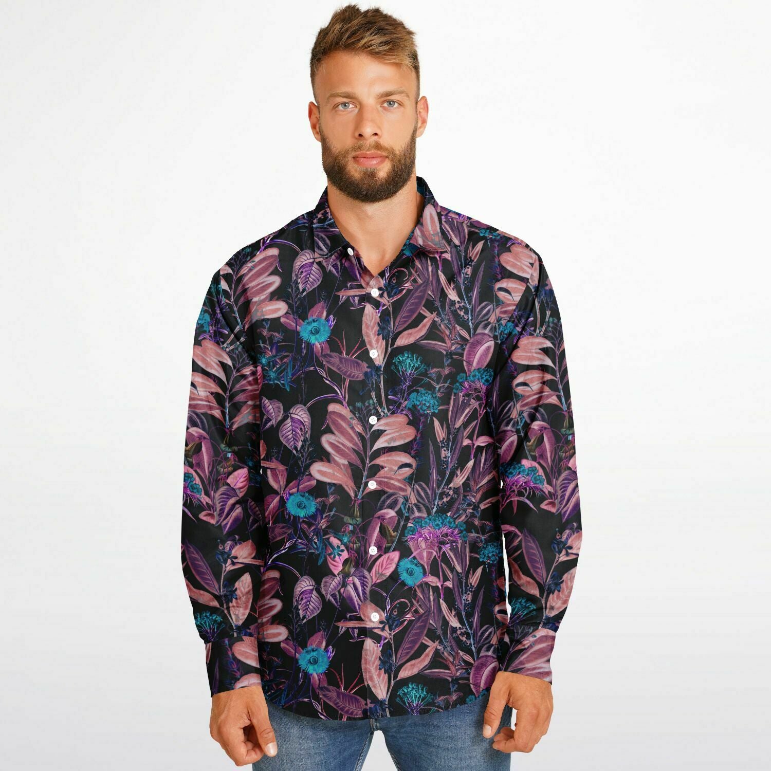 chemise à motifs floraux pour homme