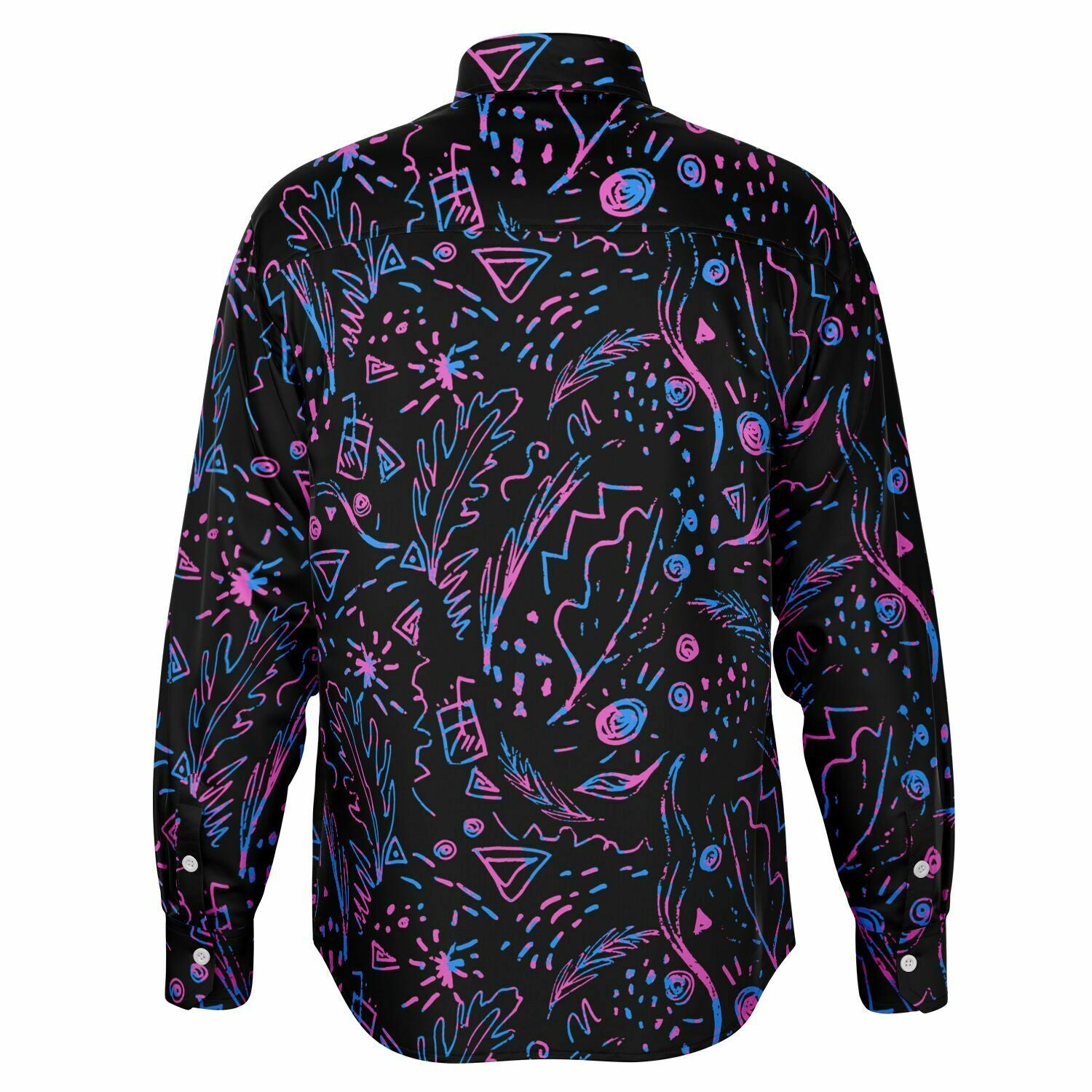 vêtement masculin chemise noire et mauve