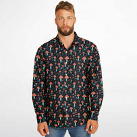 chemise fashion à manches longues champignons