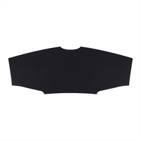 Packshot face du t-shirt boxy original femme noir
