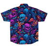chemise à manches courtes avec têtes de mort fluo