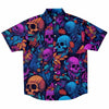 Chemise homme manches courtes - Têtes de mort fluo