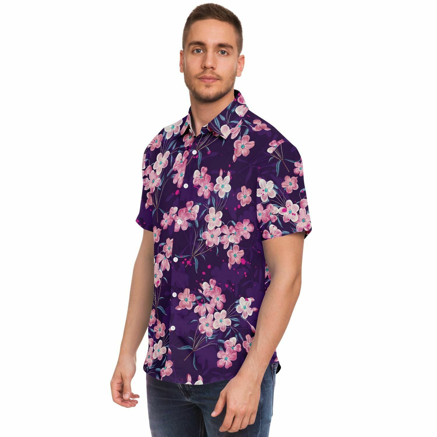 chemise décontractée homme fleurs