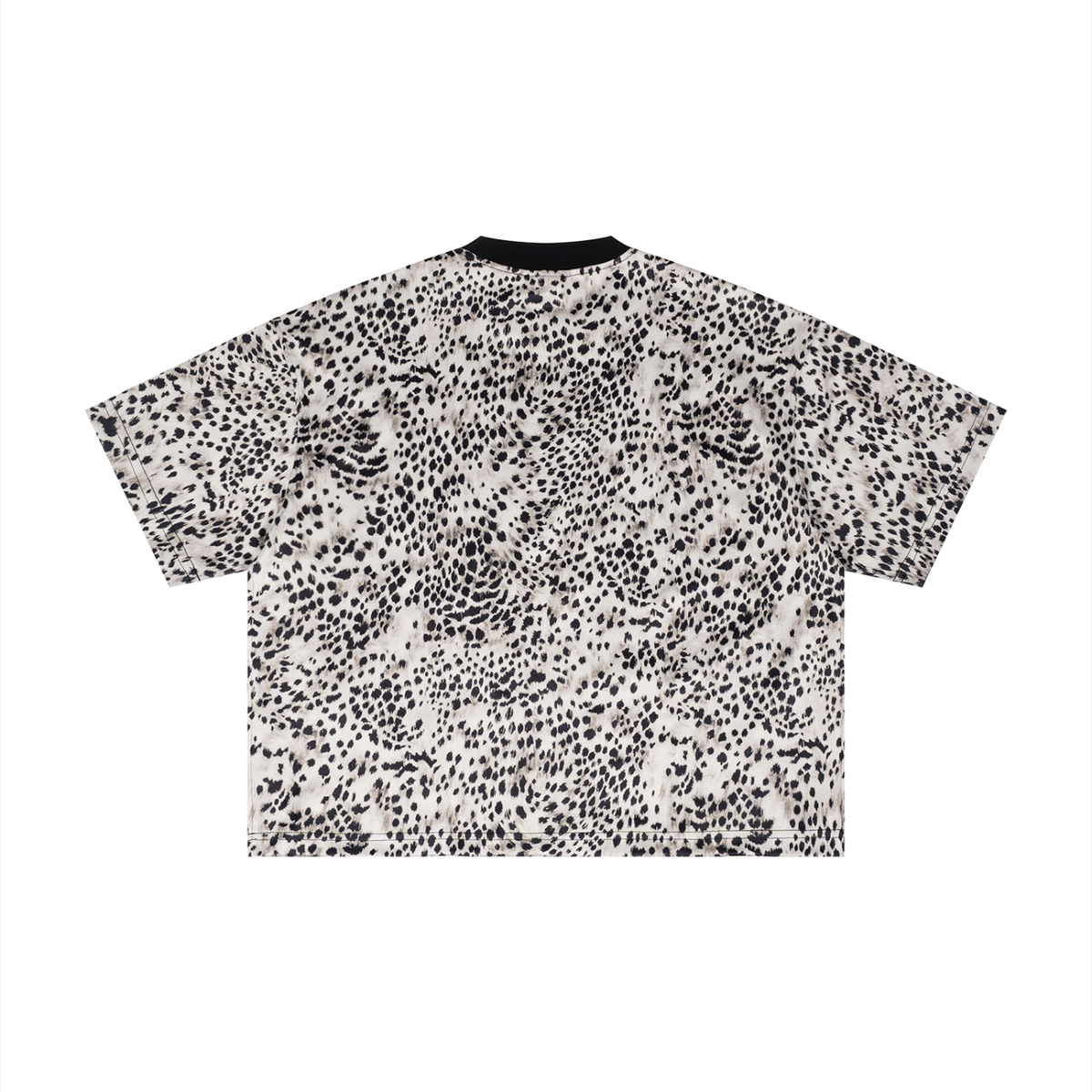 T-shirt Boxy Motif Léopard Noir — Streetwear Belge