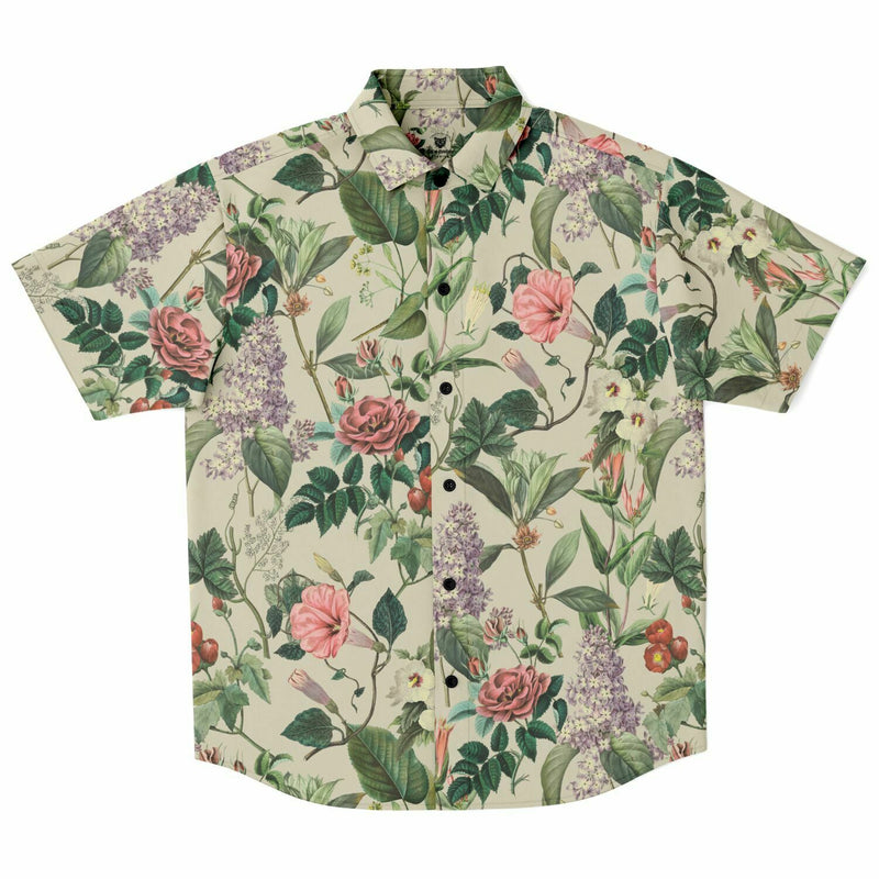 chemise à manches courtes avec motifs floraux