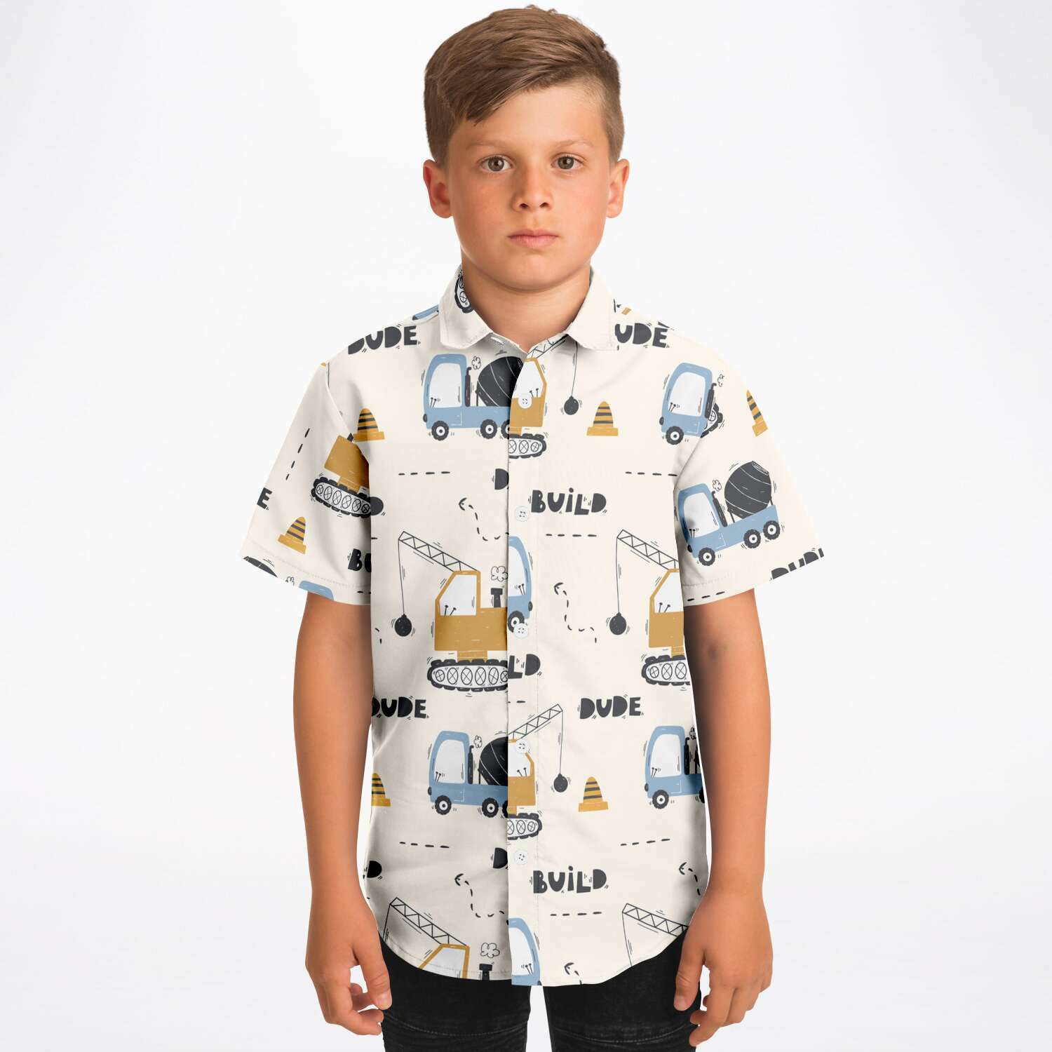 vêtement garçon camion pelleteuse