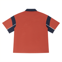 Polo Boxy Colorblock Rouge et Marine — Streetwear Belge