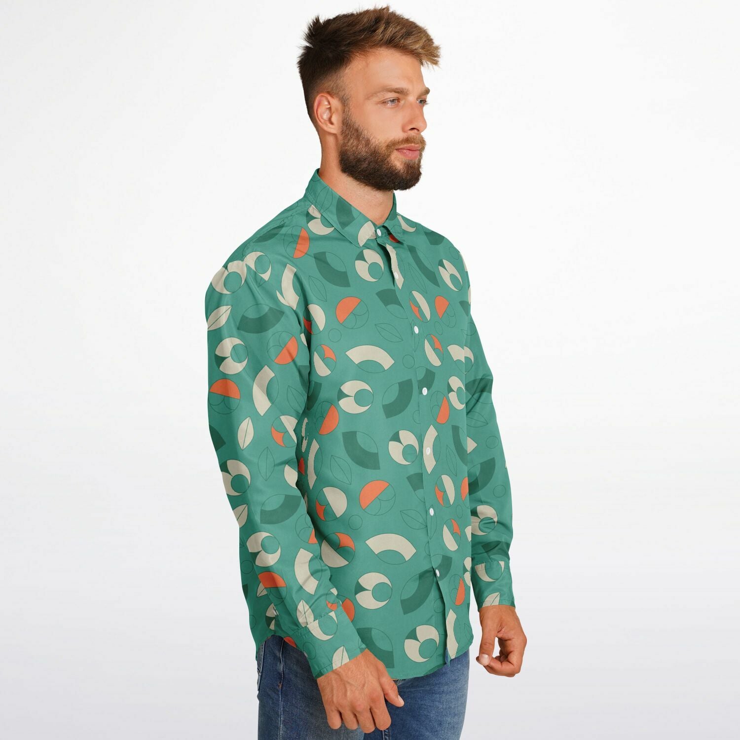 chemise à manches longues avec motifs pour homme