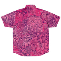 vêtement homme fleurs roses manches courtes