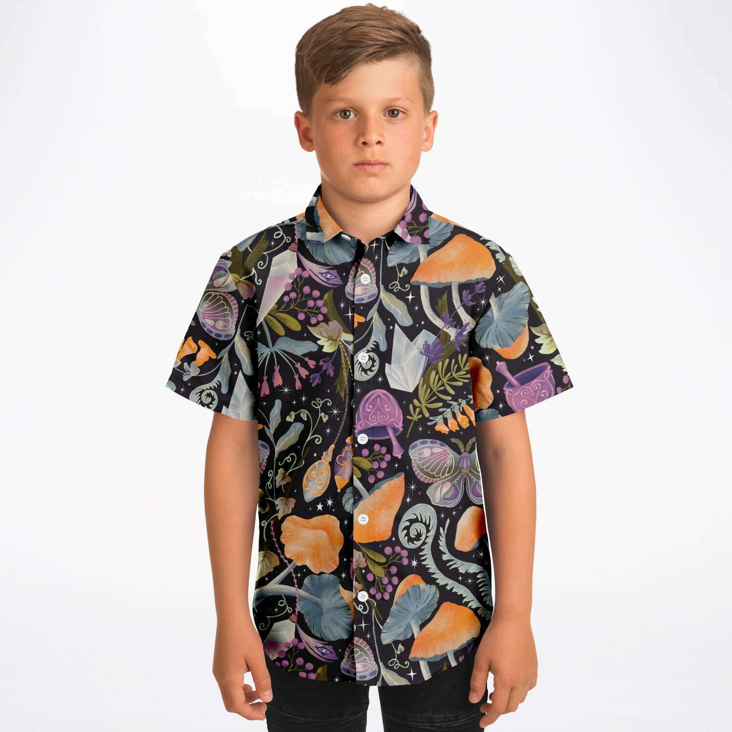 tenue estivale garçon chemise champignons