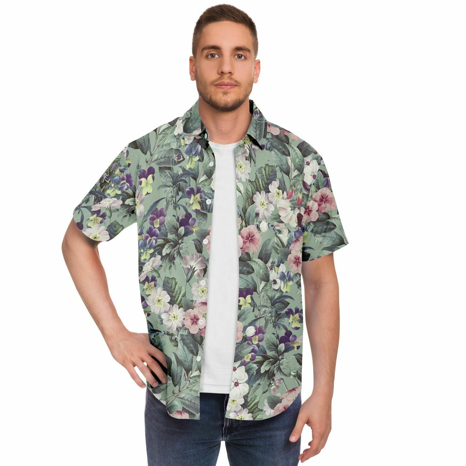chemise à fleurs tendance homme