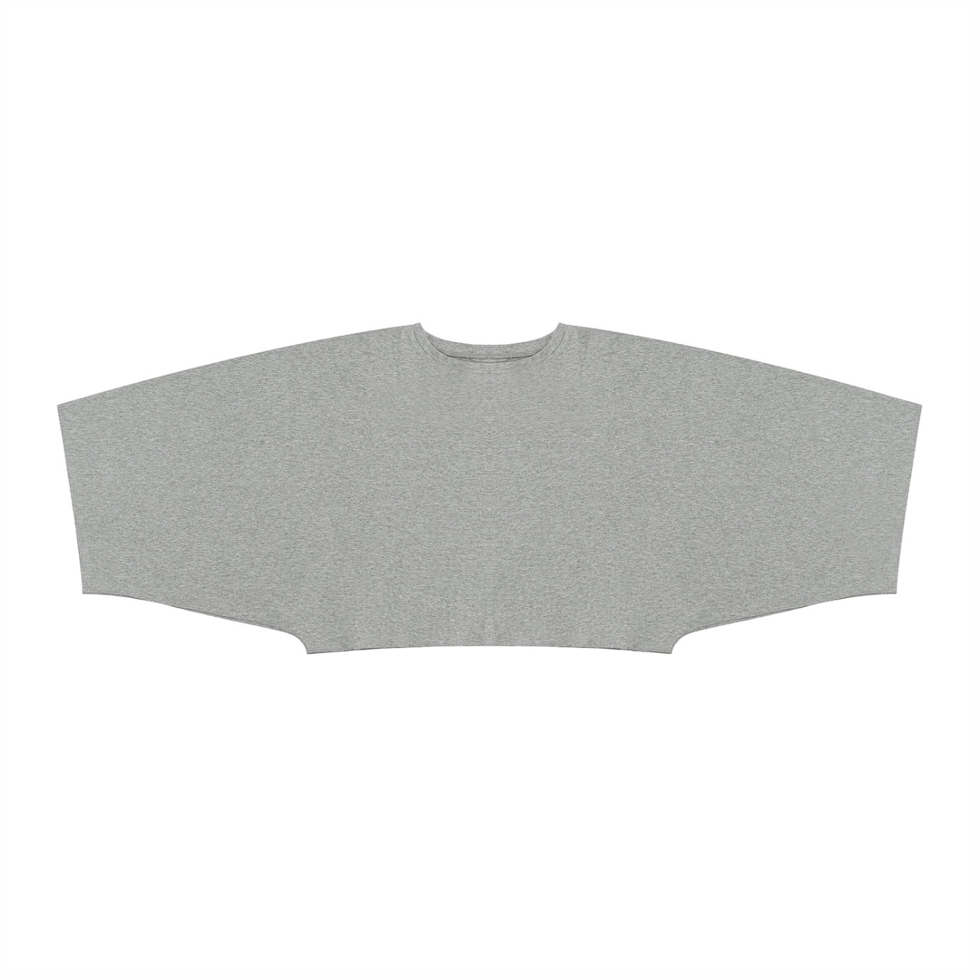 Packshot face du t-shirt boxy original femme gris chiné
