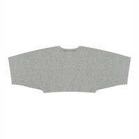Packshot face du t-shirt boxy original femme gris chiné
