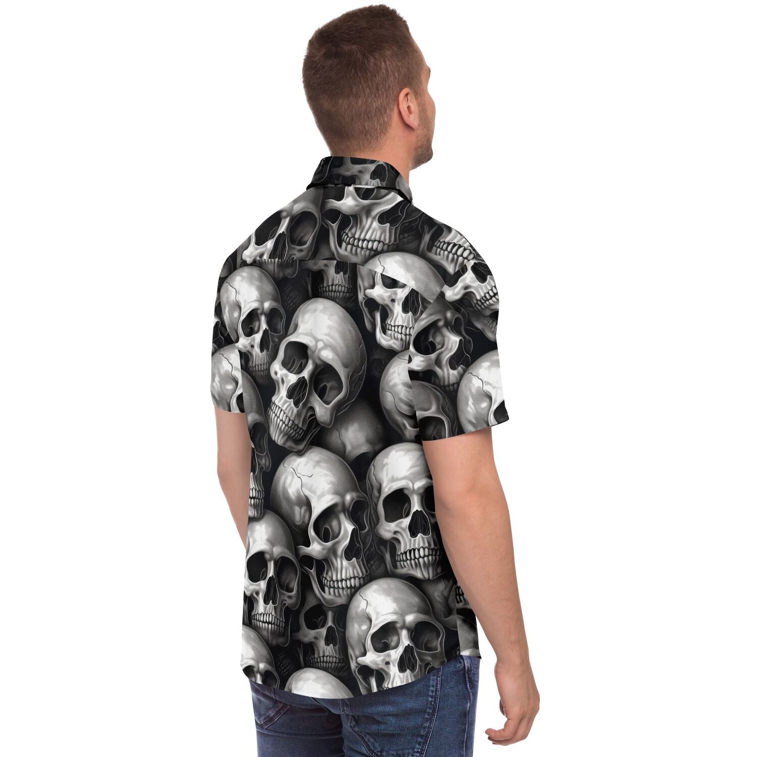 mode homme têtes de morts noir et blanc