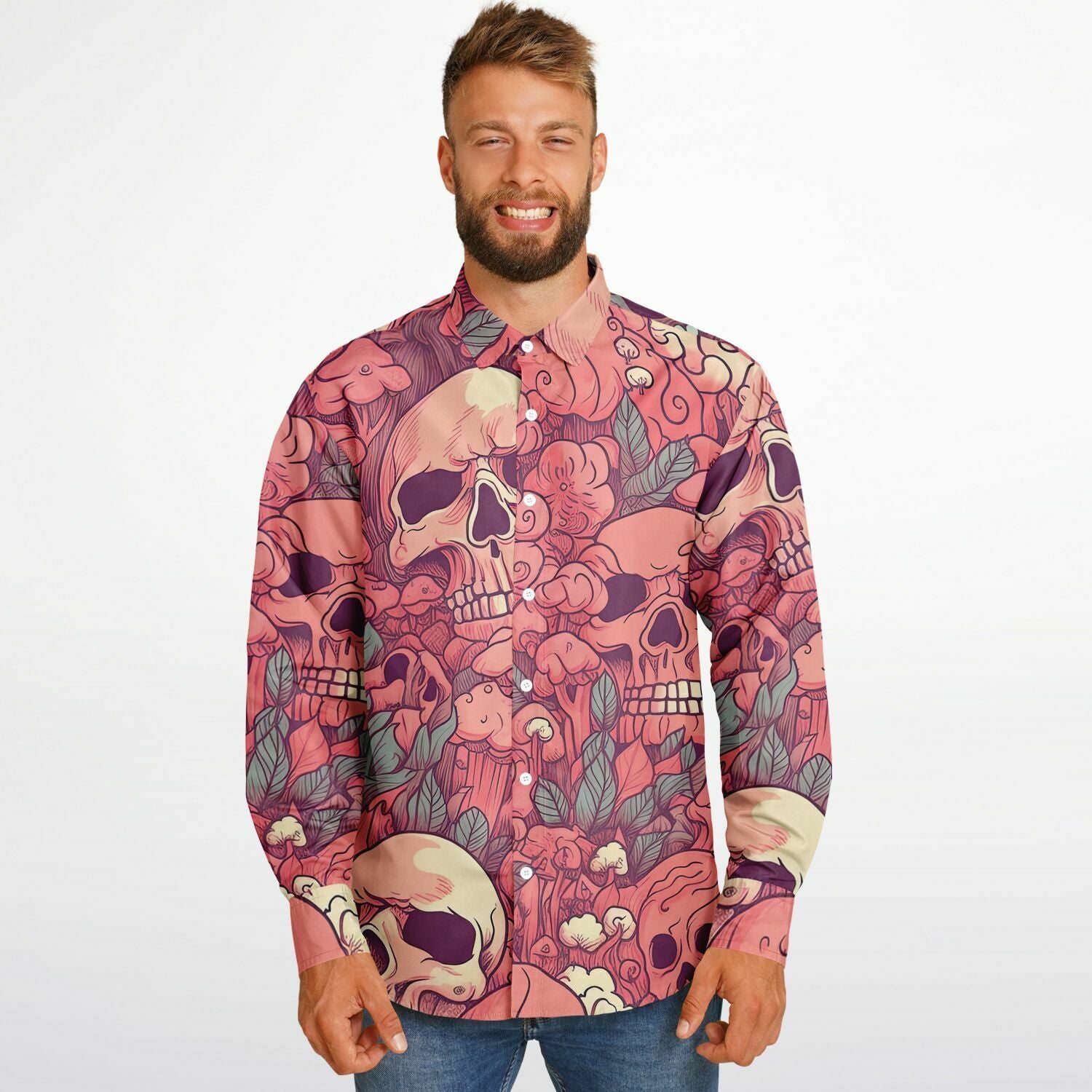 chemise casual homme têtes de morts