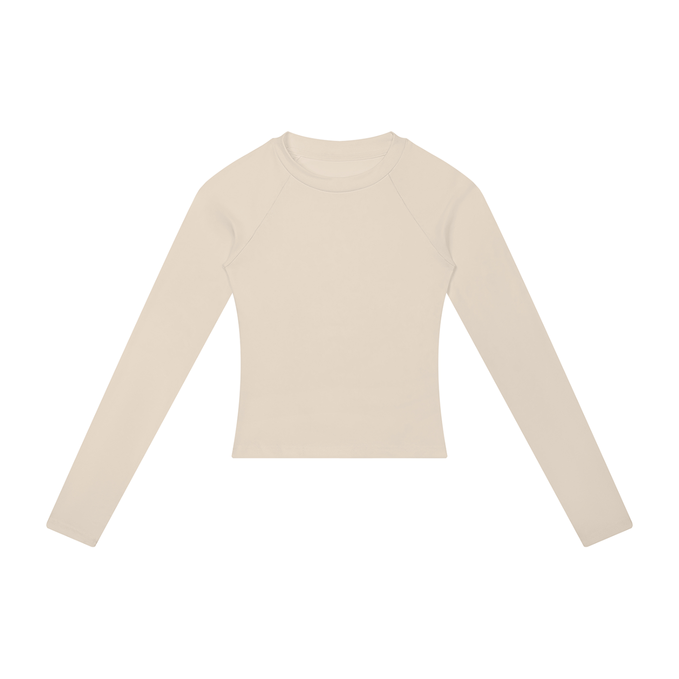 Packshot face du t-shirt manches longues original femme kaki