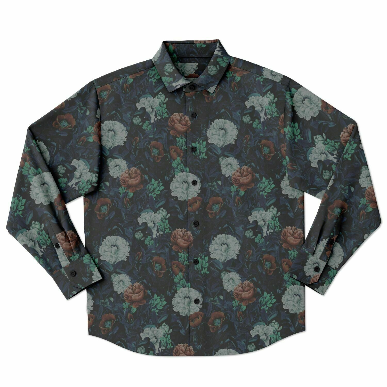 Chemise Homme Manches Longues - Fleurs Vintage