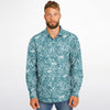 chemise bleue à manches longues pour homme