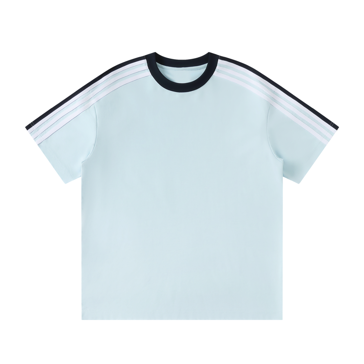 T-shirt Bandes Épaule Original Noir — Streetwear Casual Belge