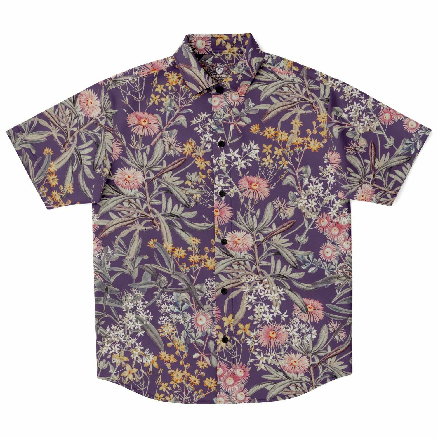 chemise à manches courtes fleurs