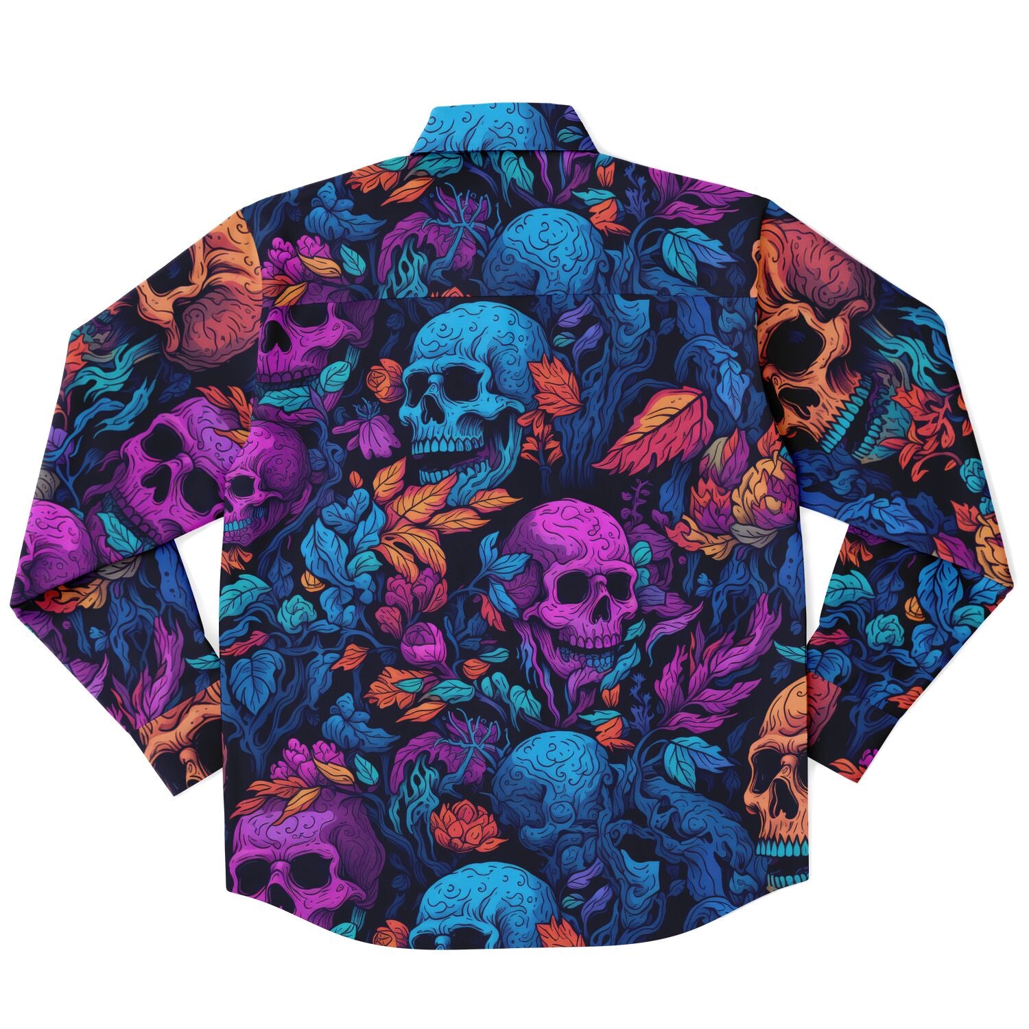 chemise fluo tête de mort homme