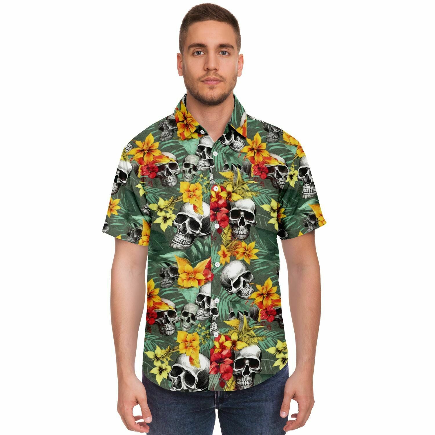 chemise stylée homme têtes de morts