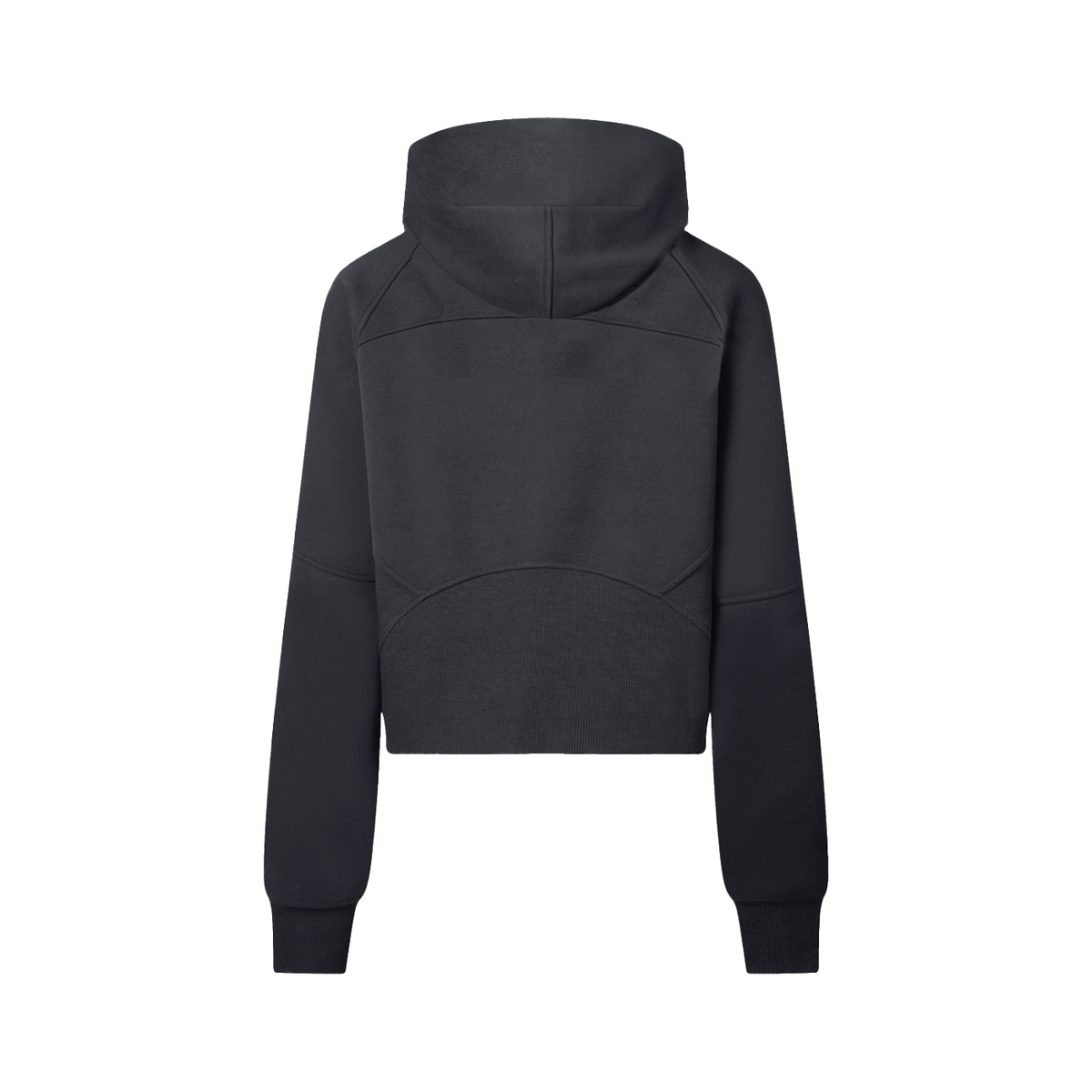 Dos du sweat demi-zip à capuche enfant fille noir