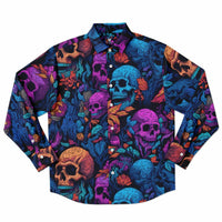 chemise à manches longues motif têtes de morts