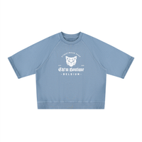 Unisex Vintage Wash Boxy Short Sleeve Sweatshirt