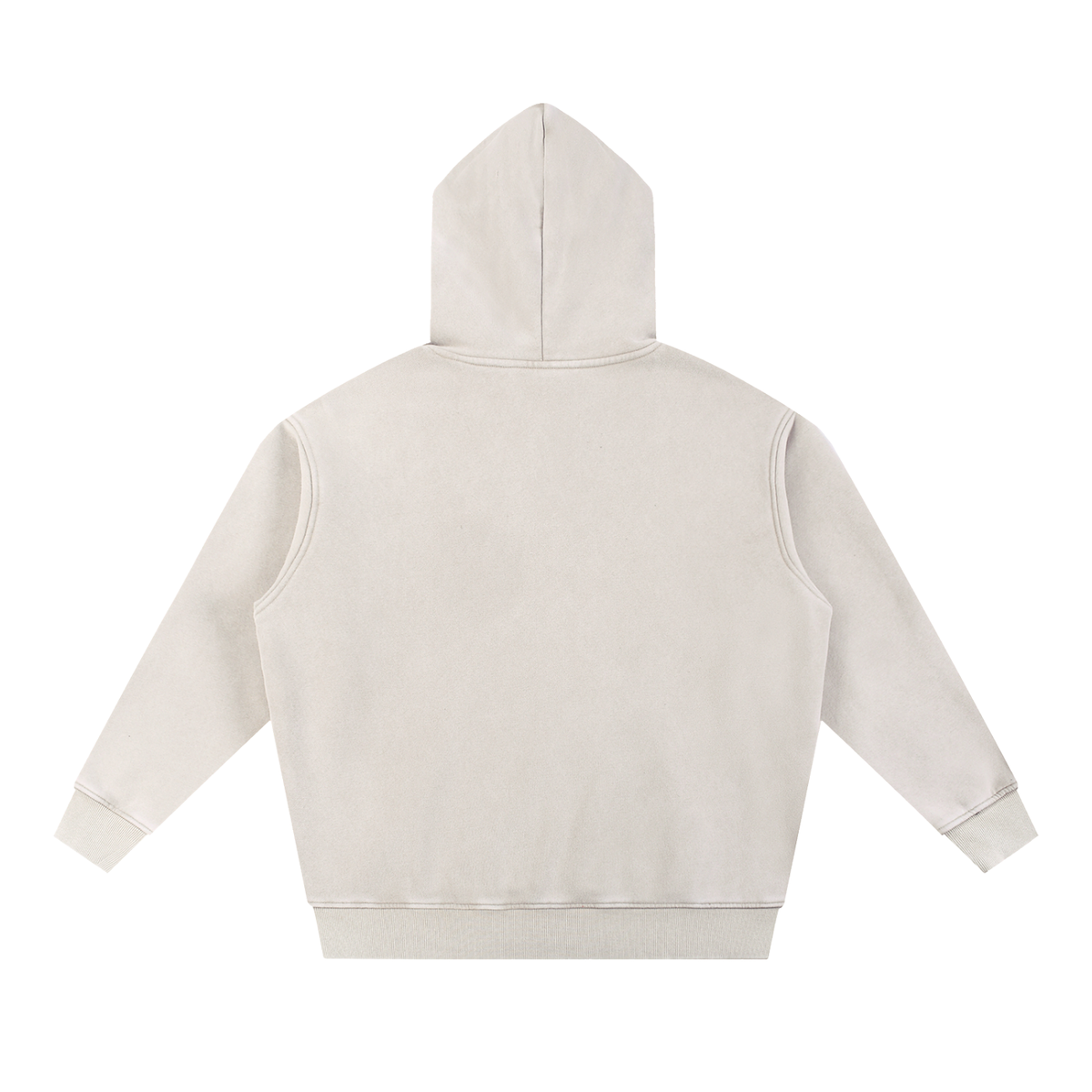 Dos du hoodie oversize délavé abricot CHT'M Wear, molleton épais snow wash