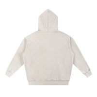 Dos du hoodie oversize délavé abricot CHT'M Wear, molleton épais snow wash