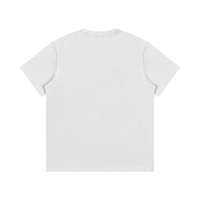 T-shirt blanc vu de dos - coupe droite unisexe, dos sans imprimé