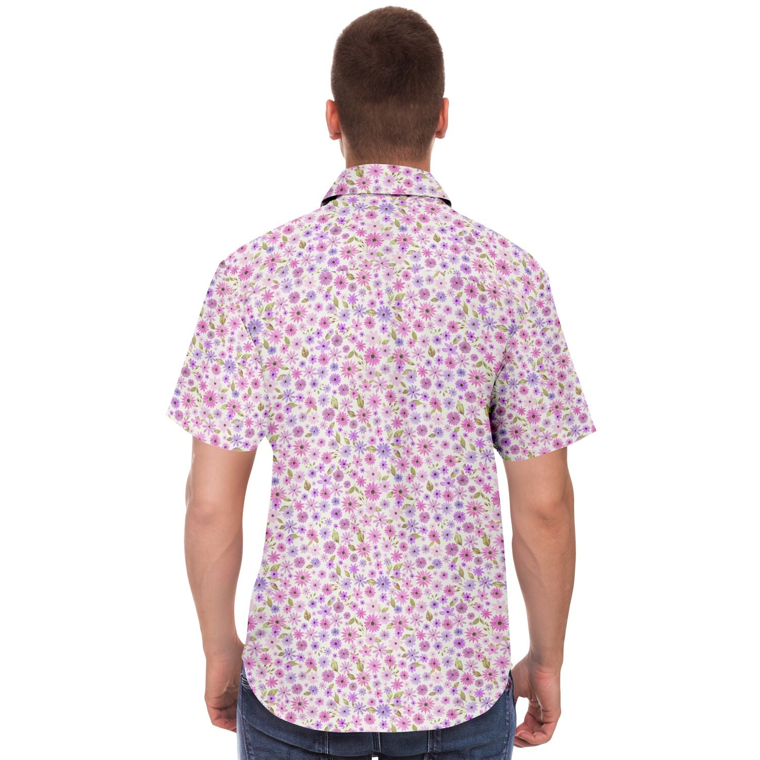 chemise manuelle florale homme