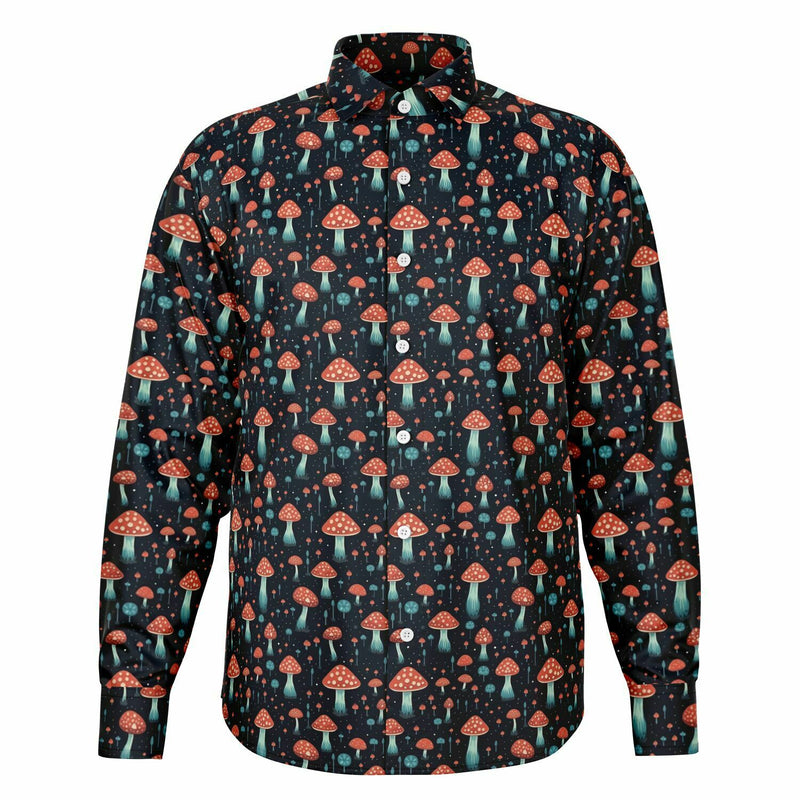 chemise à manches longues style champignons