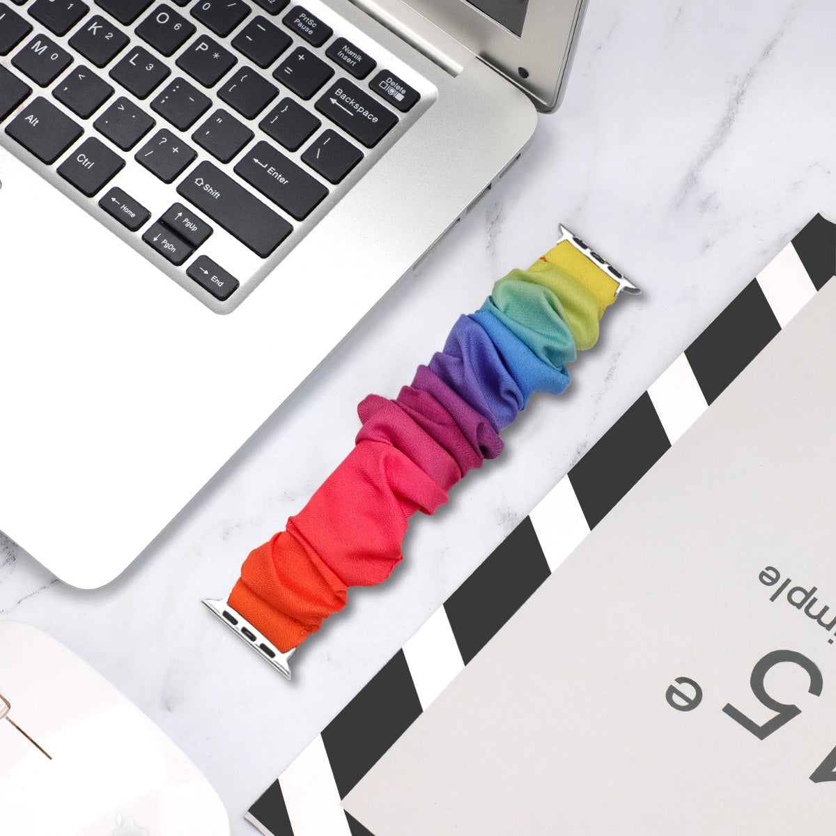 Bracelet Apple Watch chouchou scrunchie, vue détaillée 6