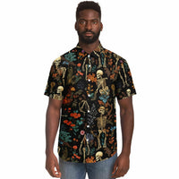 chemise à motifs squelette pour homme