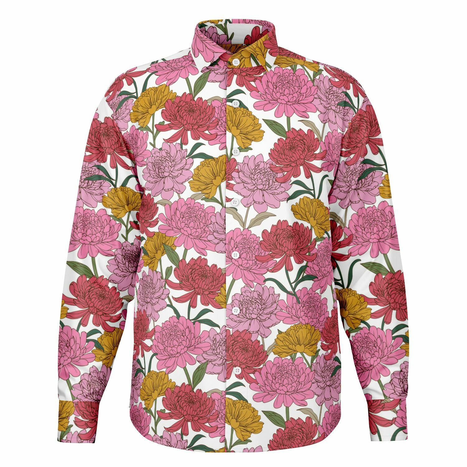 vêtement homme à fleurs roses